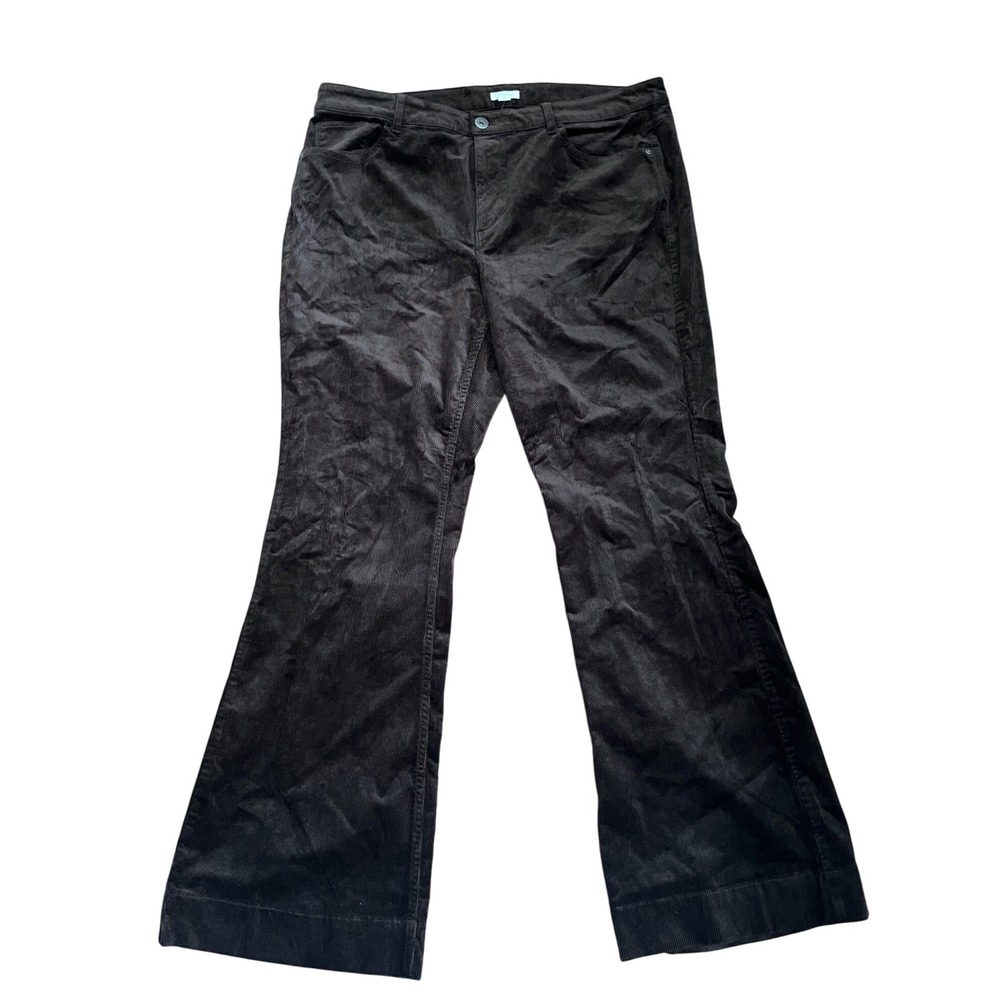 Jill Brown Corduroy Flare Wide Leg Pants Womens Size‎ 18